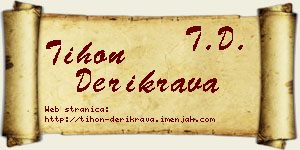 Tihon Derikrava vizit kartica